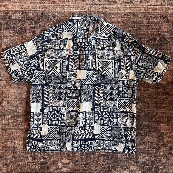Caribbean Silk Blend Pattern Button Up | Men’s XL - Picture 8 of 8